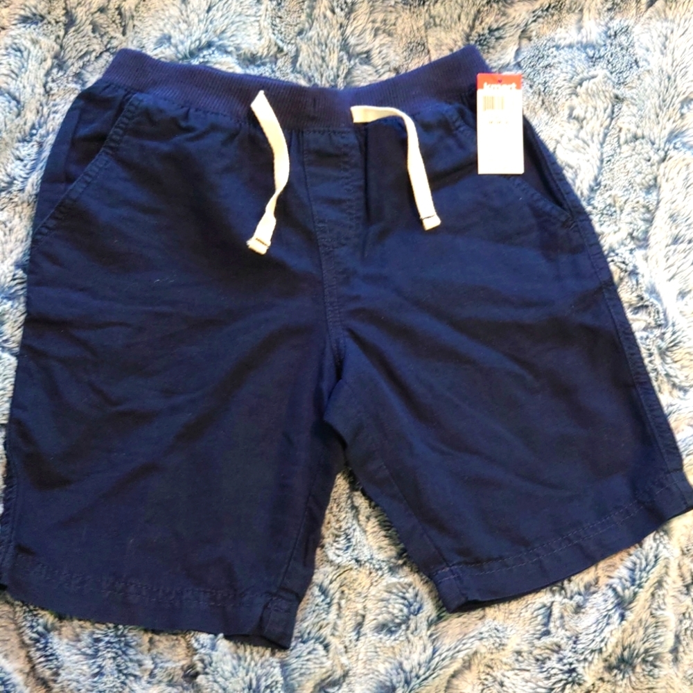 NWT Kids Navy Blue Shorts Linen and Cotton
